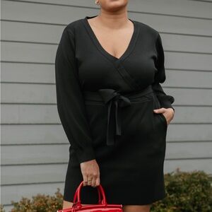 Smash + Tess Black Knit Mini Dress